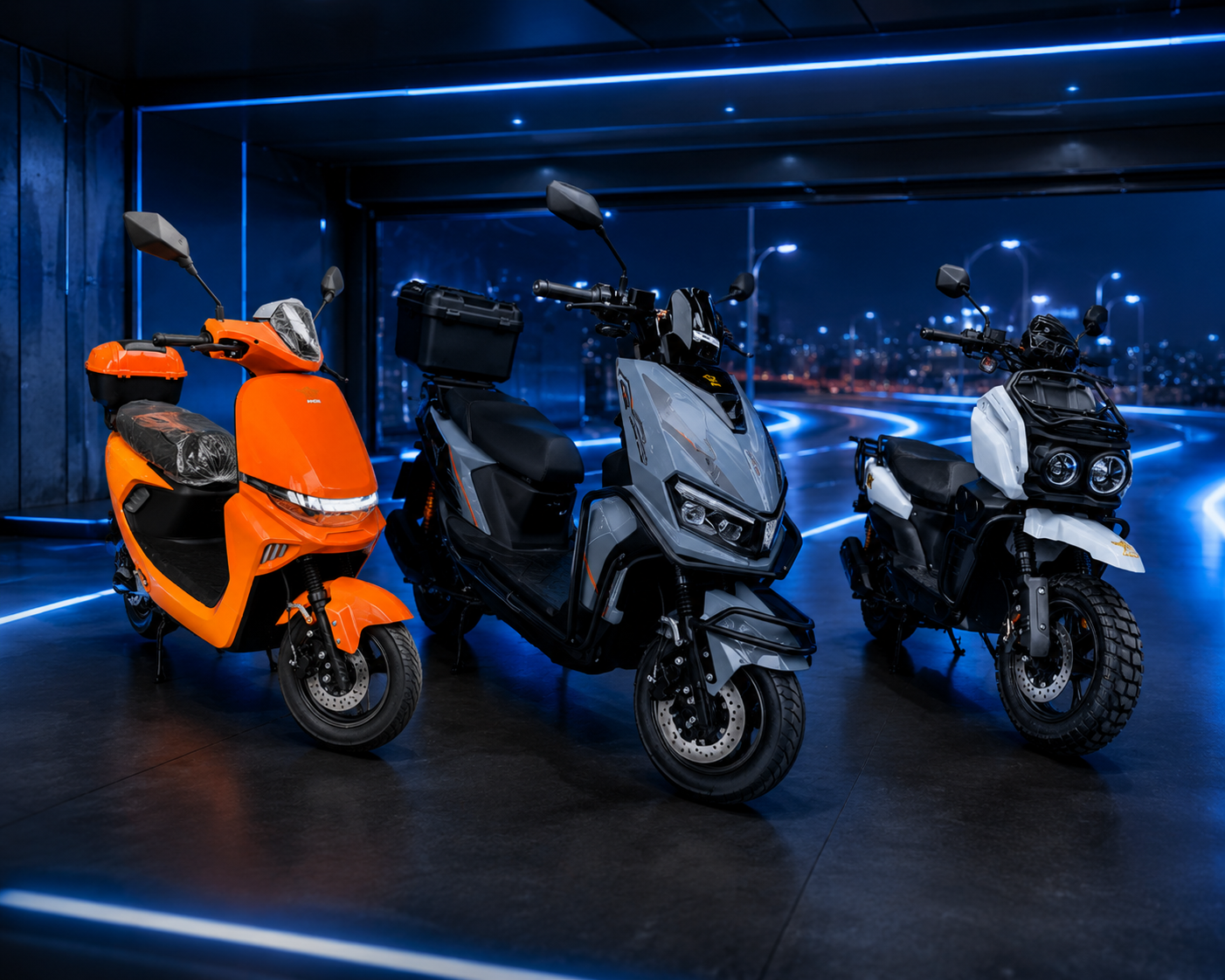 Moto elétrica i9 Volt em movimento